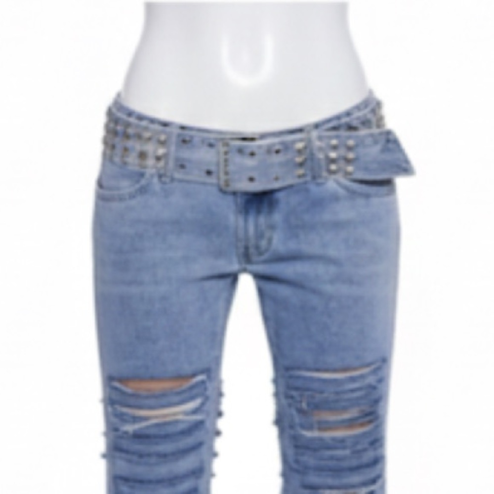 Dolls-kill Destroyed boot cut jeans - Picture 2 of 4